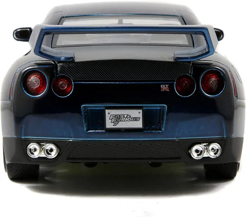 Vista 3 de Jada Juguetes Fast & Furious Nissan GTR Azul 1:24 Diecast