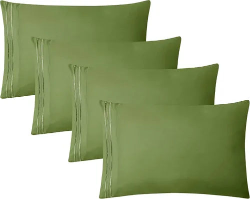 Vista 23 de Clara Clark Fundas de almohada de tamaño estándar – Funda de almohada ultra suave, fundas de almohada de microfibra ligera tamaño Queen – Juego de 2