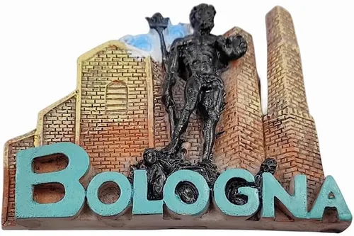 Vista 3 de 3D Bolonia Italia Imán de nevera de viaje recuerdo decoración nevera etiqueta magnética pintado a mano artesanía