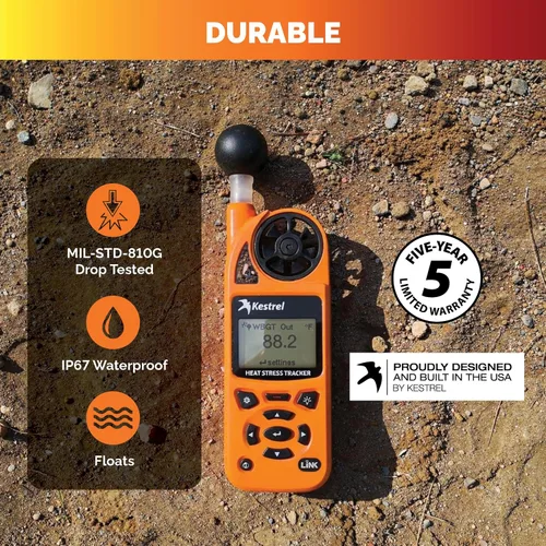 Vista 8 de Kestrel 5400 WBGT Heat Stress Tracker Pro