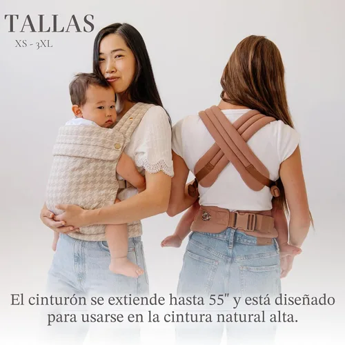Vista 5 de Mabē Monarch Portabebés Ergonómico – Portabebés de Algodón Premium de Estructura Suave para Recién Nacidos a Niños Pequeños con Diseño Saludable