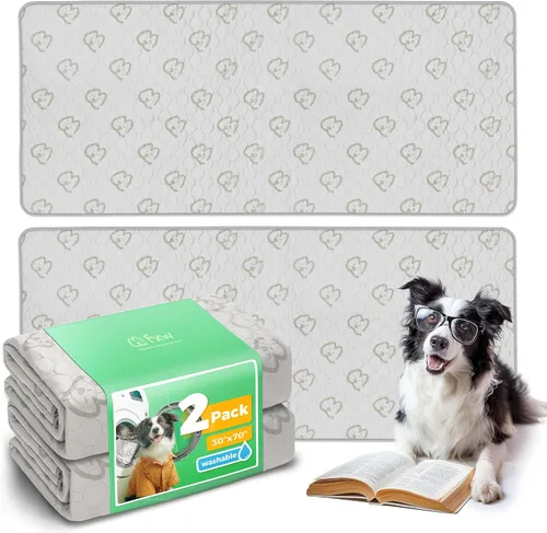Vista 99 de FXW Almohadillas lavables para orina para perros, almohadillas para cachorros con súper absorbentes, diseñadas específicamente para jaulas de 24