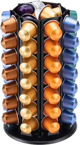 Vista 7 de Estante de almacenamiento de cápsulas Rice Rat para Nespresso Original para 40 cápsulas Nespresso Original con almacenamiento central adicional