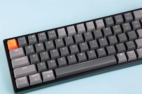 Vista 2 de Keychron K6 Teclado mecánico inalámbrico intercambiable con Bluetooth 5.1con cable, 65% compacto de 68 teclas RGB LED retroiluminadas con N-Key