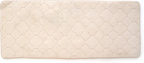 Vista 19 de Tapete de baño de espuma viscoelástica bordada con tecnología Water Shield, 17 x 24 pulgadas, angora