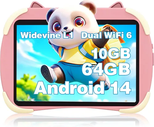 Vista 8 de Tableta para niños de 10 pulgadas, Tabletas Android 14, CPU Octa-core, 10GB+64GB+1TB Expandible, Tabletas para niños con Espacio para niños, Control
