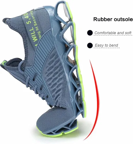 Vista 4 de Zapatos para correr para hombres, zapatos de deporte de moda, transpirable, antideslizante, gimnasio, deportes de trabajo, entrenadores