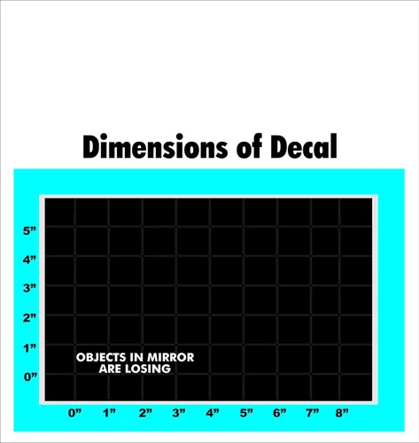 Vista 2 de Objects in Mirror are Losing - Par de calcomanías divertidas para espejo de auto para entusiastas de las carreras de JDM - Vinilo grabado 0.65 x 3