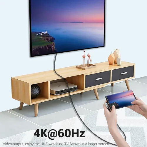 Vista 9 de SUMPK Cable VR Link de 20 pies compatible con Oculus Quest 2, USB 3.2 tipo C a C, cable de carga rápida de transferencia de datos de 5 Gbps, cable