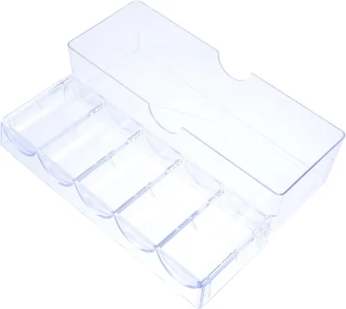 Vista 5 de Caja de chips Caja organizadora de plástico, contenedores de plástico transparente, almacenamiento de fichas de póquer, bandejas de fichas