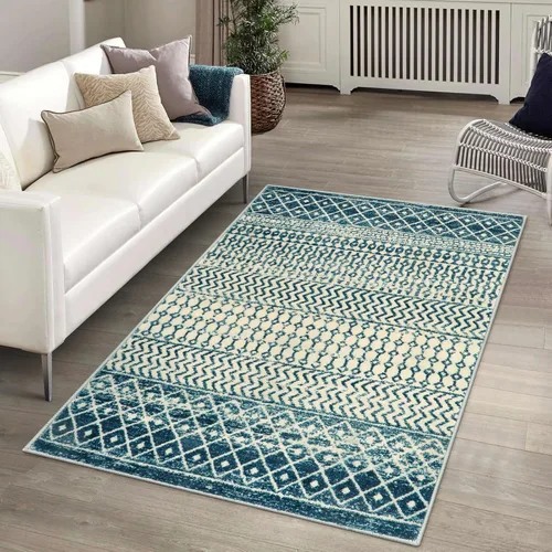 Vista 30 de Alfombra marroquí de área de 2x3 pies, color negro desgastado, alfombra de entrada antideslizante pequeña, suave, de pelo bajo, lavable, tapete
