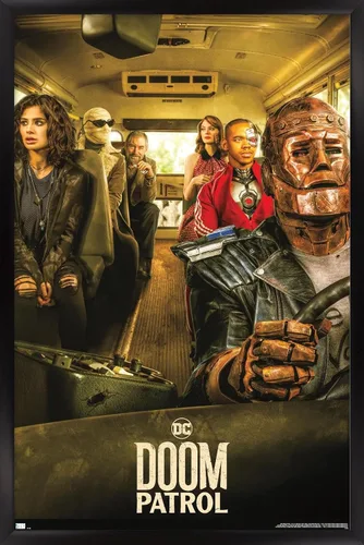 Vista 8 de Trends International DC Comics TV Doom Patrol - Póster de pared de una hoja de autobús, 22.4 pulgadas de largo x 14.7 pulgadas, versión enmarcada