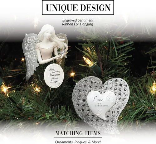 Vista 4 de Little Things Mean A Lot Loving Memories - Adorno chapado en plata, 3 pulgadas