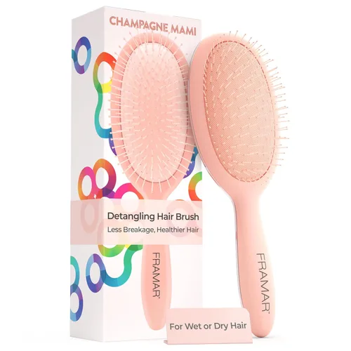 Vista 16 de Framar Cepillo desenredante para cabello rizado – Cepillos para el cabello para mujeres, desenredante húmedo, cepillo para cabello húmedo