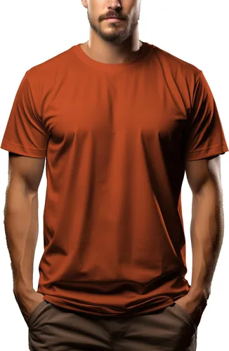 Vista 9 de Camiseta de alta calidad para hombre, 7.1 oz/yd² de algodón puro con cuello redondo