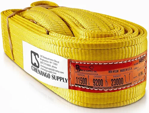 Vista 24 de DD Sling. Correa de 2 capas para levantamiento, de red de nylon, de doble ojal. Muy resistente (900 tejidos).Capacidad de carga vertical