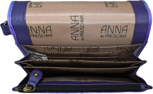 Vista 4 de Anna by Anuschka Bolso de mano pintado a mano de cuero genuino vintage para mujer