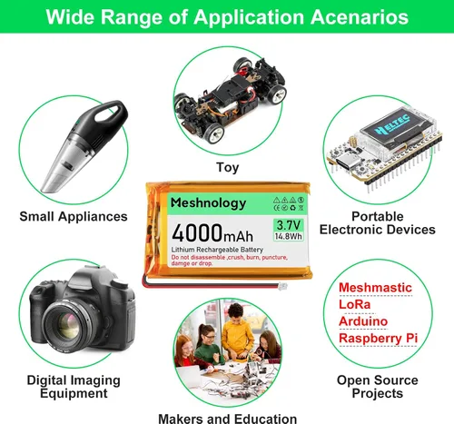 Vista 12 de Batería Li de 3.7 V 4000 mAh con cable de cargador USB 124065 1S LiPo batería con placa de protección, cinta de goma aislada y enchufe micro JST