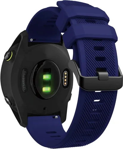 Vista 2 de Senter Correa para Garmin Forerunner 745, correa de repuesto deportiva de silicona suave de 0.866 in compatible con Garmin Forerunner 745 Smart
