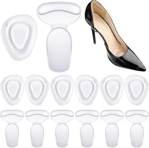 Vista 8 de 6 pares de almohadillas de tacón alto para zapatos cómodos insertos de talón de almohadillas de gel plantillas para mujeres y hombres zapatos