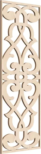 Vista 178 de 9 3/8"W x 24 3/8"H x 1/4"T Bellaire Decorativos Paneles de pared de madera calado, abedul