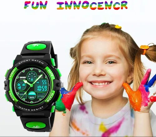 Vista 2 de Kids Digital Sport Watch, Boys Girls Waterproof Sports Outdoor Watches Children Casual Electronic Analog Quartz Wrist Watches with Alarm Stopwatch
