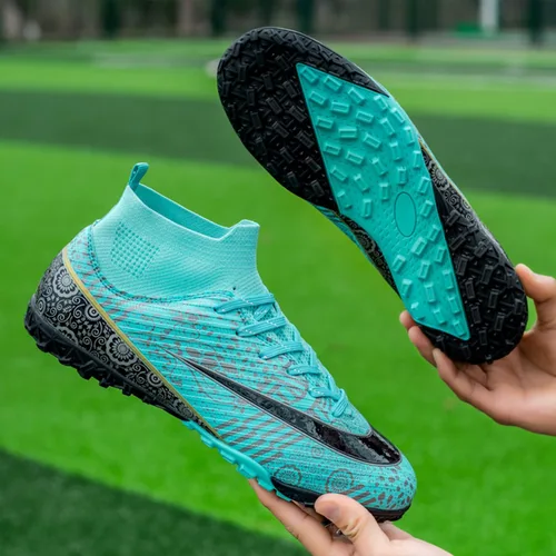 Vista 4 de WINGFAI Zapatos de fútbol para hombre, zapatos de fútbol profesionales de alta calidad, transpirables, atléticos para exteriores e interiores, tenis
