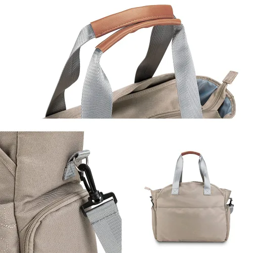 Vista 6 de Bolsa para extractor de leche – Bolsa de pañales para bebé con funda para laptop de 15 pulgadas y bolsillo de aislamiento, se adapta a la mayoría