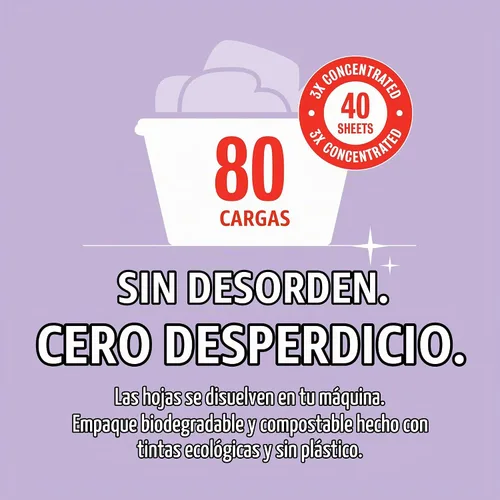 Vista 5 de Rebel Green Hojas de detergente para ropa ecológicas pequeñas pero
