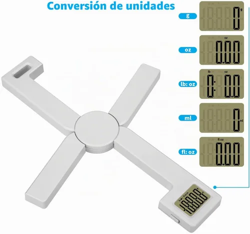 Vista 3 de Báscula de alimentos portátil, báscula de viaje para alimentos, pequeña báscula digital plegable de cocina para alimentos, báscula de bolsillo mini