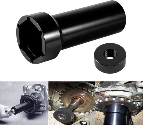 Vista 7 de Llave de piñón de eje principal para motor Harley-Davidson Big Twins 1936-2006 y doble leva, herramienta de enchufe de polea de eje principal de 1