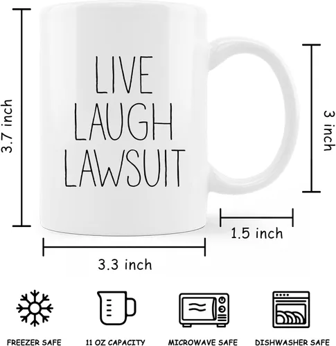 Vista 6 de OFlich Divertidos regalos de abogados taza de café para mujeres y hombres, regalos paralegales para estudiantes de derecho para mujeres abogadas