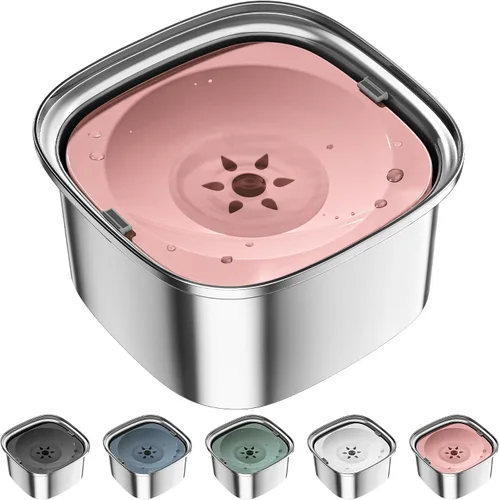 Vista 9 de UPSKY Cuenco de Agua para Perros de 3L 101oz Acero Inoxidable Sin Derrames Gran Capacidad Cuenco de Comida y Agua para Perros Alimentador de Agua