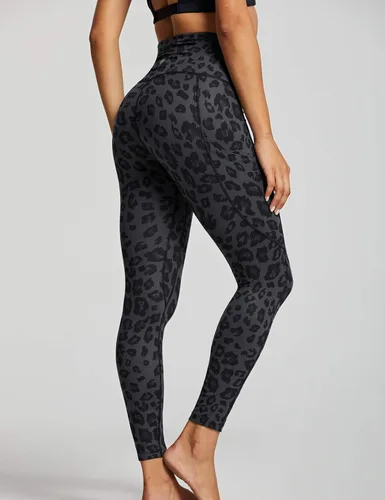 Vista 2 de ZUTY - Leggings de yoga de cintura alta de 78 de longitud con bolsillos para mujer leggings deportivos pantalones de yoga mallas para correr