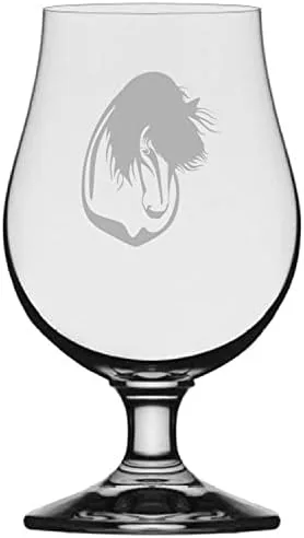 Vista 80 de Abaco Barb Body Horse - Vaso de cerveza Iona grabado (13.25 onzas)