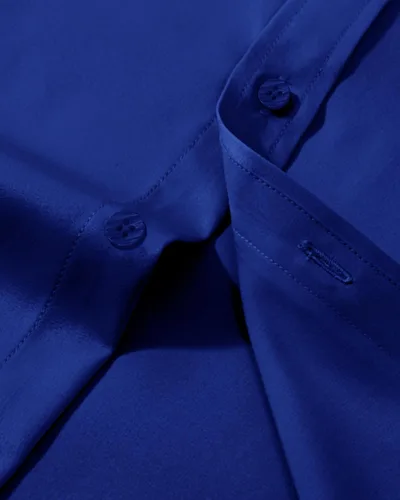 Vista 10 de Alimens & Gentle Camisas de vestir para hombre, manga larga, elásticas, sin arrugas, con botones