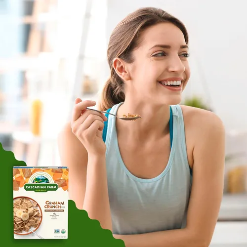 Vista 4 de Cascadian Farm Cereal orgánico de Graham Crunch, 9.6 onzas