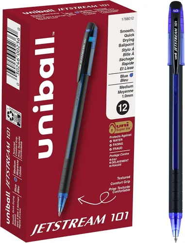 Vista 14 de Uniball Jetstream 101 - Bolígrafo de punta media (0.039 pulgadas), color rojo Hybrid ink: gel smoothness with quick-dry speed, smudge-resistant