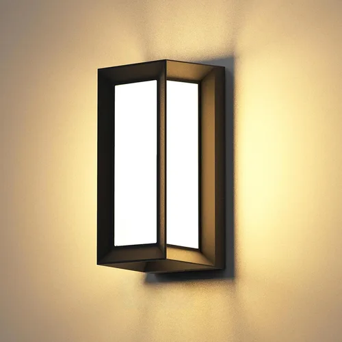 Vista 7 de Sytmhoe Luces de pared exteriores del anochecer al amanecer, moderna lámpara LED para exteriores, aplique de pared negro de 3000 K, luz exterior