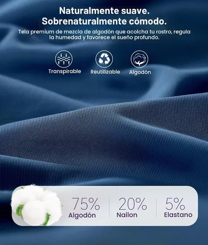 Vista 4 de MUSICOZY Auriculares para dormir Bluetooth 5.4 con temporizador inteligente Azul