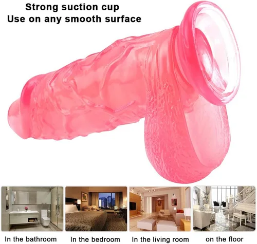 Vista 4 de IOCCIOBB Juguetes porno para adultos, consolador gigante de 2.75 pulgadas de diámetro, potentes ventosas, juegos sexuales manos libres y enchufe