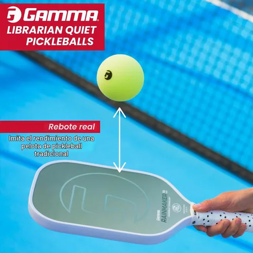 Vista 4 de Gamma Librarian Foam Quiet Pickleball Balls – Low-Noise Practice Balls with True Bounce on Any Surface – Foam Pickleballs Available in 48 Box, 3