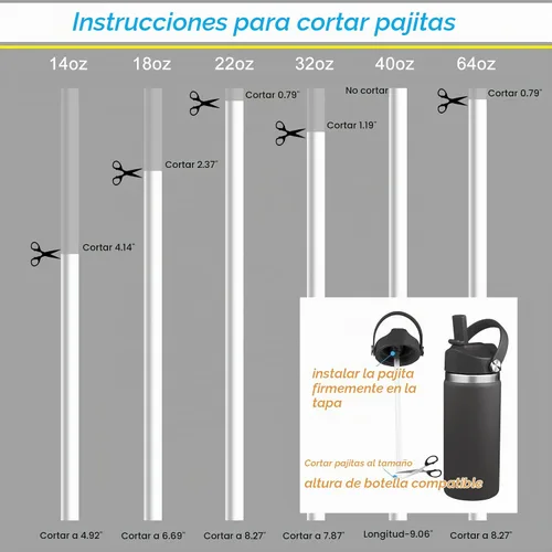 Vista 5 de Tapa de popote para Hydro Flask boca ancha, tapas con popote para Hydroflask boca ancha de 32 40 onzas, tapa de repuesto superior, accesorios