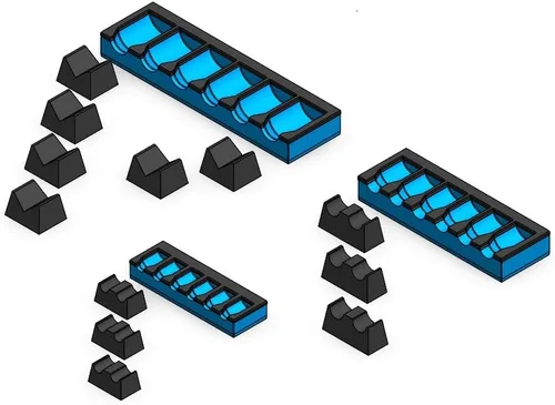 Vista 28 de MagAttach Organizadores de Extensión de Dados (1/2", Negro/Negro)