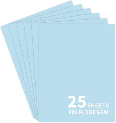 Vista 10 de 25 hojas de papel de cartulina negra, cartulina de 8.5 x 11 para Cricut.