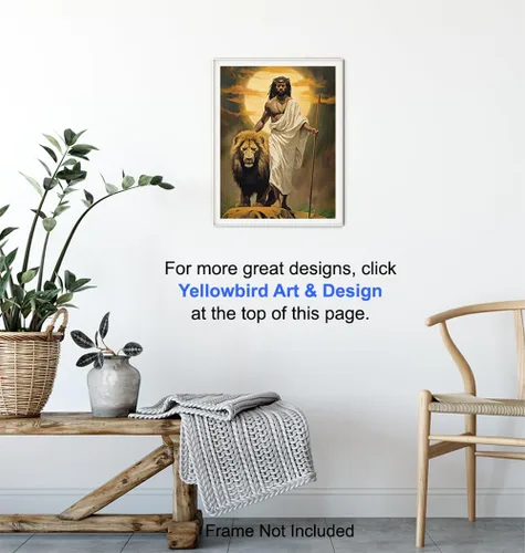 Vista 6 de Arte afroamericano, póster de Jesús para hombre negro, regalos cristianos inspiradores para afroamericanos, hombres negros, mujeres, arte religioso