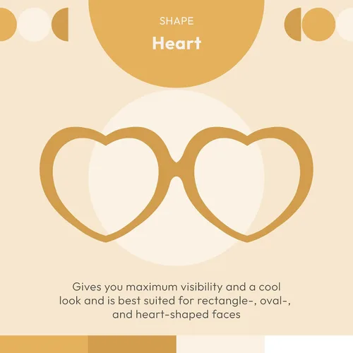 Vista 4 de EYEBUYDIRECT Heart Shaped Oversized Sunglasses, for Women and Men with Scratch-Resistant Lens Coating and UV Protection