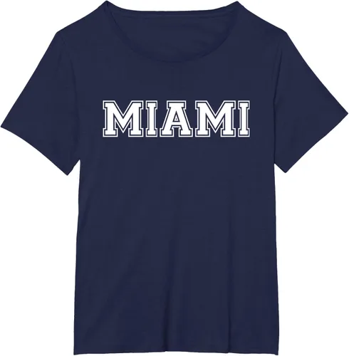 Vista 17 de Camiseta de regalo deportiva estilo universitario Miami Florida, Negro, S