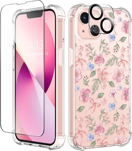 Vista 169 de GVIEWIN - Funda para iPhone 11 con protector de pantalla + protector de lente de cámara, cubierta protectora transparente suave de poliuretano