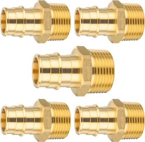 Vista 13 de 10 unidades HeSun 1/2" Pex A Expansión x 1/2" Hembra NPT Drop Ear Elbow